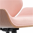 Elle Decor Ophelia Home Office Desk Chair Modern Ergonomic Woven Fabric Pink