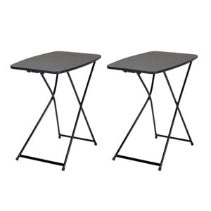 COSCO Tailgate 26&quot Height Adjustable Folding Table in Black (Set of 2)