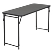 COSCO 20'' x 48'' Height Adjustable Folding Table in Black