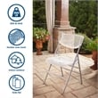 COSCO Commercial Resin Mesh Folding Chair in White (4-Pack)