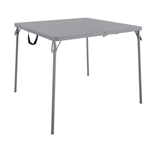 COSCO XL 38.5&quot Fold-in-Half Card Table w/ Handle Indoor & Outdoor in Gray