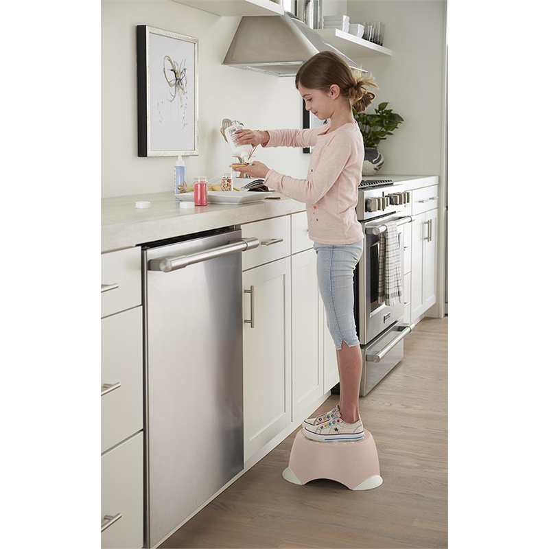 COSCO Kids One-Step Step Stool Tall 150 lb. Capacity in Pink (2-Pack)