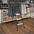 COSCO Three-Step Folding Step Stool with Rubber Hand Grip in Black