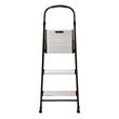 COSCO Three-Step Folding Step Stool with Rubber Hand Grip in Black