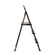 COSCO Three-Step Folding Step Stool with Rubber Hand Grip in Black