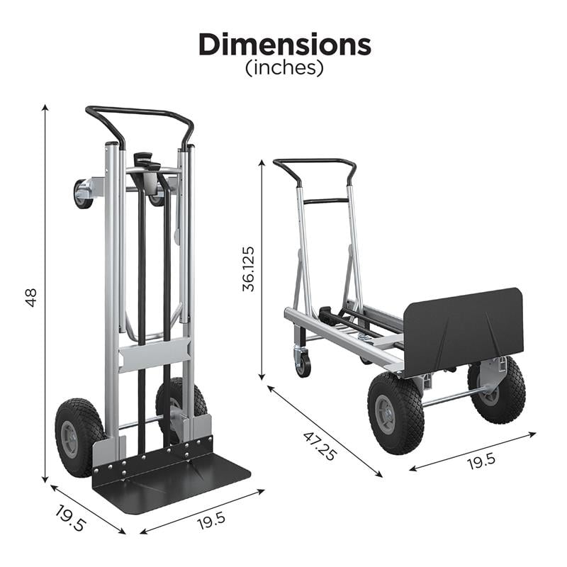 COSCO 2-in-1 Hybrid Handtruck Commercial Use 1000lb/800lb Weight capacity