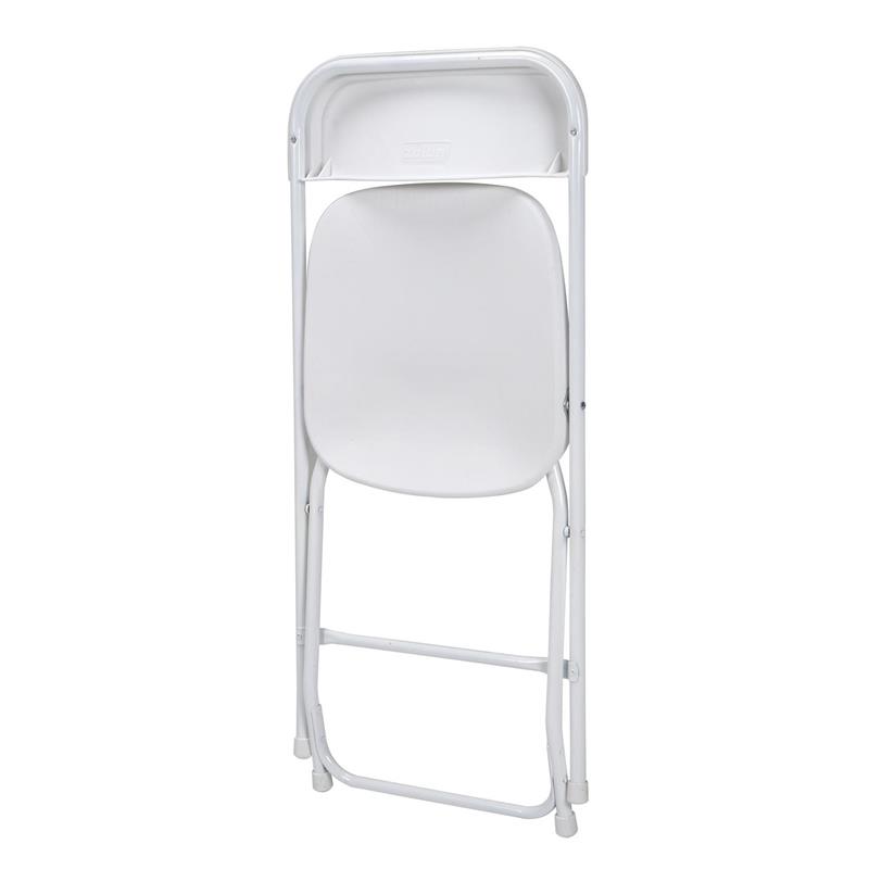 ZOWN Premium Commercial Plastic Stacking Folding Chair in White (8-Pack)