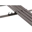 ZOWN Commercial Rectangular Folding Table Trolley Cart in Gray