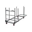 ZOWN Commercial Rectangular Folding Table Trolley Cart in Gray