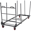 ZOWN Commercial Rectangular Folding Table Trolley Cart in Gray