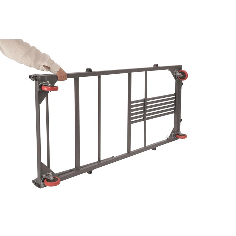 ZOWN Commercial Rectangular Folding Table Trolley Cart in Gray
