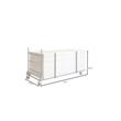 ZOWN Commercial Rectangular Folding Table Trolley Cart in Gray