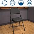 COSCO Commercial XL Comfort Fabric Padded Metal Folding Chair in Black (4-Pack)