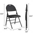 COSCO Commercial XL Comfort Fabric Padded Metal Folding Chair in Black (4-Pack)