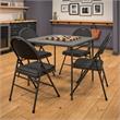 COSCO Commercial XL Comfort Fabric Padded Metal Folding Chair in Black (4-Pack)