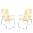 Novogratz Poolside Gossip Collection Priscilla Folding Chairs Yellow (2-Pack)