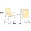 Novogratz Poolside Gossip Collection Priscilla Folding Chairs Yellow (2-Pack)