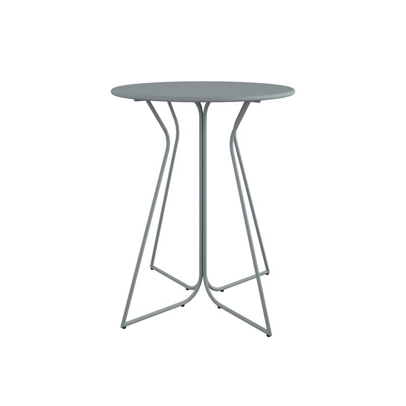 Novogratz Poolside Gossip Heidi 3-Piece Indoor/Outdoor Bistro Set in Light Gray