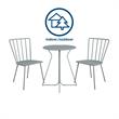 Novogratz Poolside Gossip Heidi 3-Piece Indoor/Outdoor Bistro Set in Light Gray