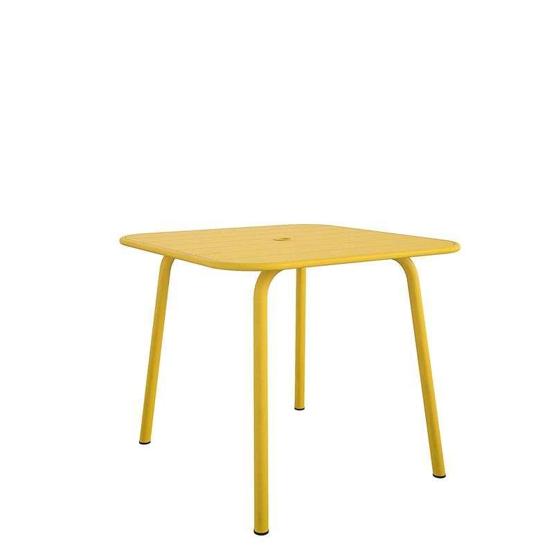 Novogratz Poolside Gossip Collection June Square Dining Table in Yellow