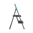2 Step Folding Step Stool in Gray