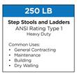 COSCO Two-Step Folding Step Stool with Rubber Hand Grip in Black