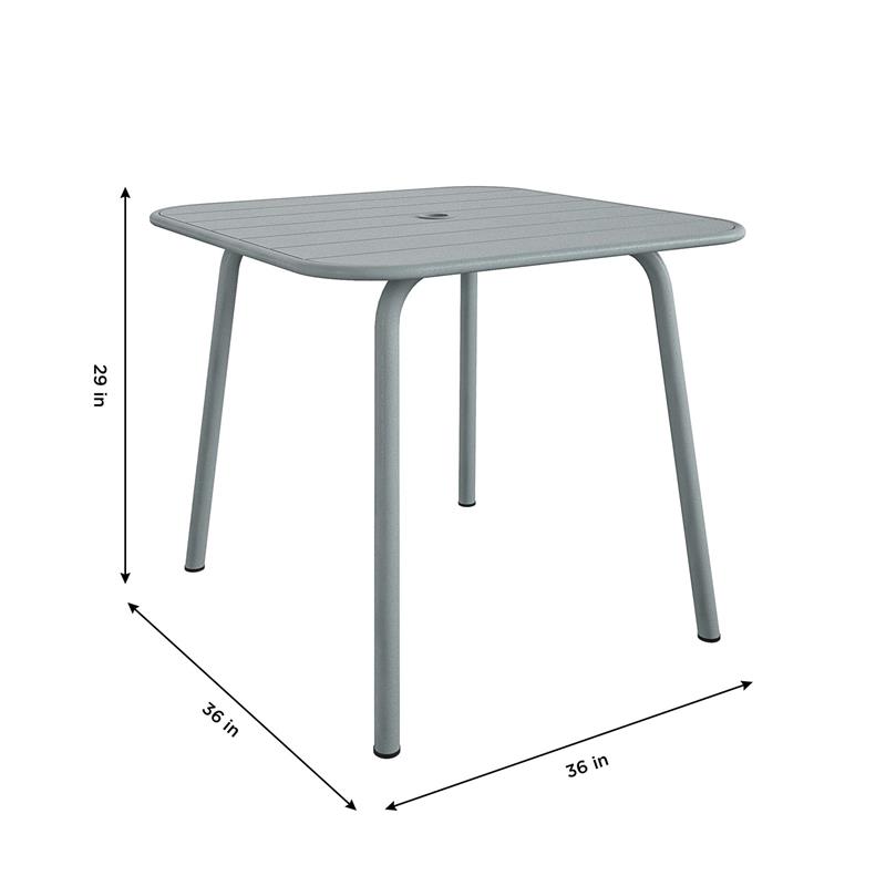 Novogratz Poolside Gossip Collection June Outdoor/Indoor Dining Table in Grey
