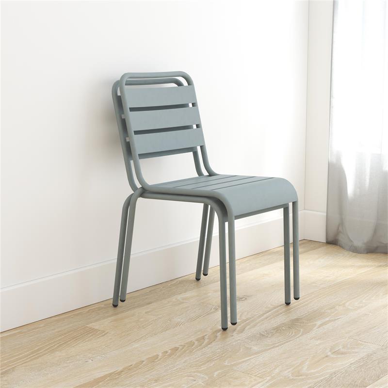 Novogratz Poolside Gossip June Outdoor/Indoor Dining Chairs in Gray (2-Pack)