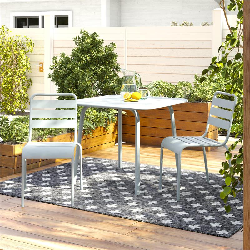 Novogratz Poolside Gossip June Outdoor/Indoor Dining Chairs in Gray (2-Pack)