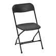 ZOWN Premium Commercial Plastic Indoor/Outdoor Folding Chair in Black (8-Pack)