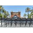 ZOWN Premium Commercial Plastic Indoor/Outdoor Folding Chair in Black (8-Pack)
