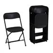 ZOWN Premium Commercial Plastic Indoor/Outdoor Folding Chair in Black (8-Pack)