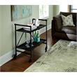 COSCO Outdoor Living Outdoor and Indoor Folding Serving Cart in Black