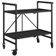 COSCO Outdoor Living Outdoor and Indoor Folding Serving Cart in Black