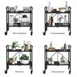 COSCO Outdoor Living Outdoor and Indoor Folding Serving Cart in Black