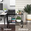 COSCO Outdoor Living Outdoor and Indoor Folding Serving Cart in Black
