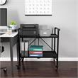COSCO Outdoor Living Outdoor and Indoor Folding Serving Cart in Black