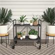 COSCO Outdoor Living Outdoor and Indoor Folding Serving Cart in Black