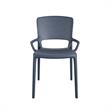 COSCO Outdoor/Indoor Stacking Resin Chair with Square Back  in Navy (2-Pack)