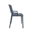 COSCO Outdoor/Indoor Stacking Resin Chair with Square Back  in Navy (2-Pack)