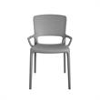 COSCO Outdoor/Indoor Stacking Resin Chair with Square Back in Gray (2-Pack)