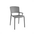COSCO Outdoor/Indoor Stacking Resin Chair with Square Back in Gray (2-Pack)