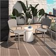 COSCO Outdoor/Indoor Stacking Resin Chair with Square Back in Gray (2-Pack)