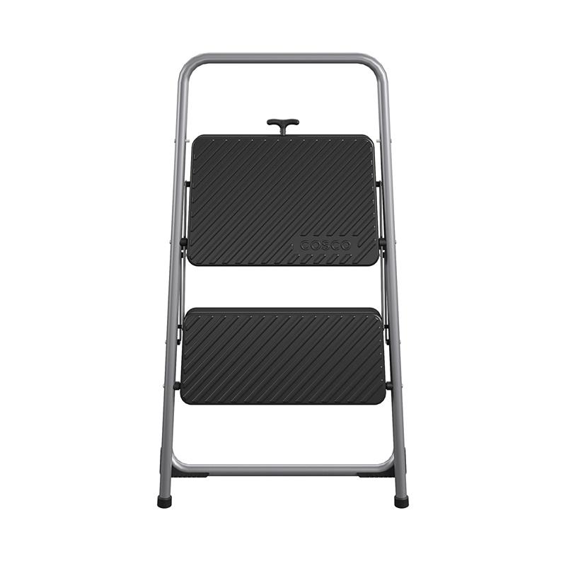 COSCO 2-Step Household Folding Step Stool ANSI Type 3 in Platinum