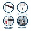 COSCO SmartClose 14-ft Telescoping Ladder with Ergonomic Grips and Top Cap