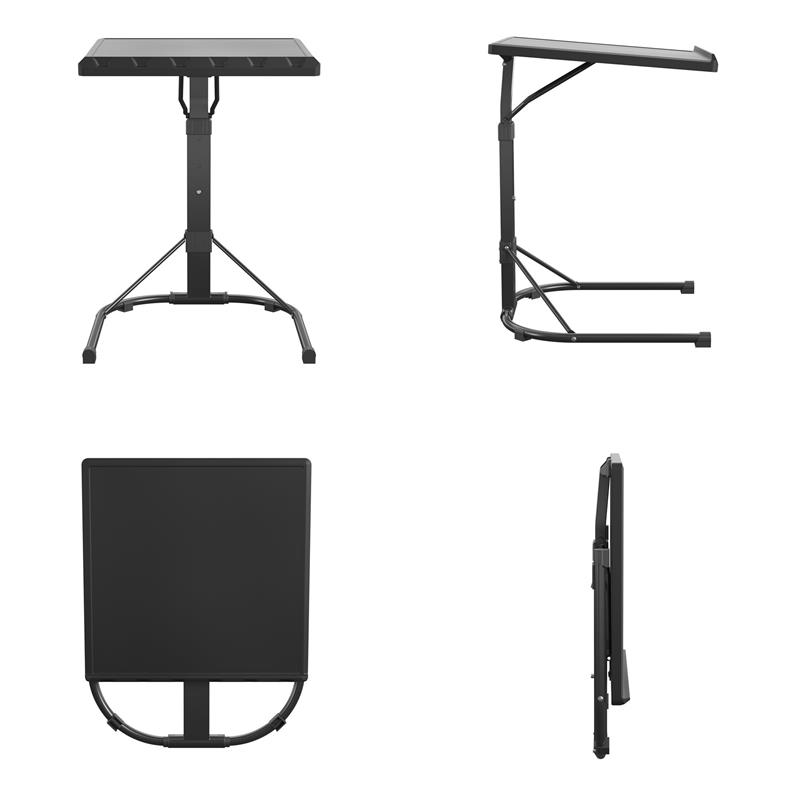 COSCO Multi-Functional Adjustable Height Folding Activity Table in Black