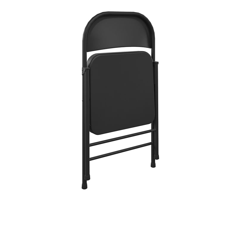 COSCO SmartFold All-Steel Folding Chair in Black (4-Pack)