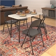 COSCO SmartFold All-Steel Folding Chair in Black (4-Pack)