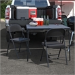 COSCO SmartFold All-Steel Folding Chair in Black (4-Pack)