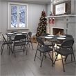 COSCO SmartFold All-Steel Folding Chair in Black (4-Pack)